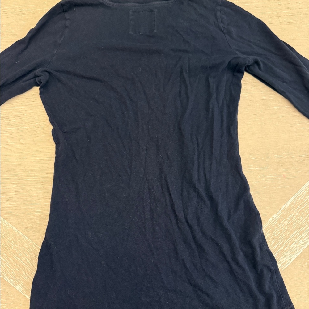 Abercrombie & Fitch Women's Blue V-Neck Long Sleeve Tee Bella Swan - Picture 5 of 7